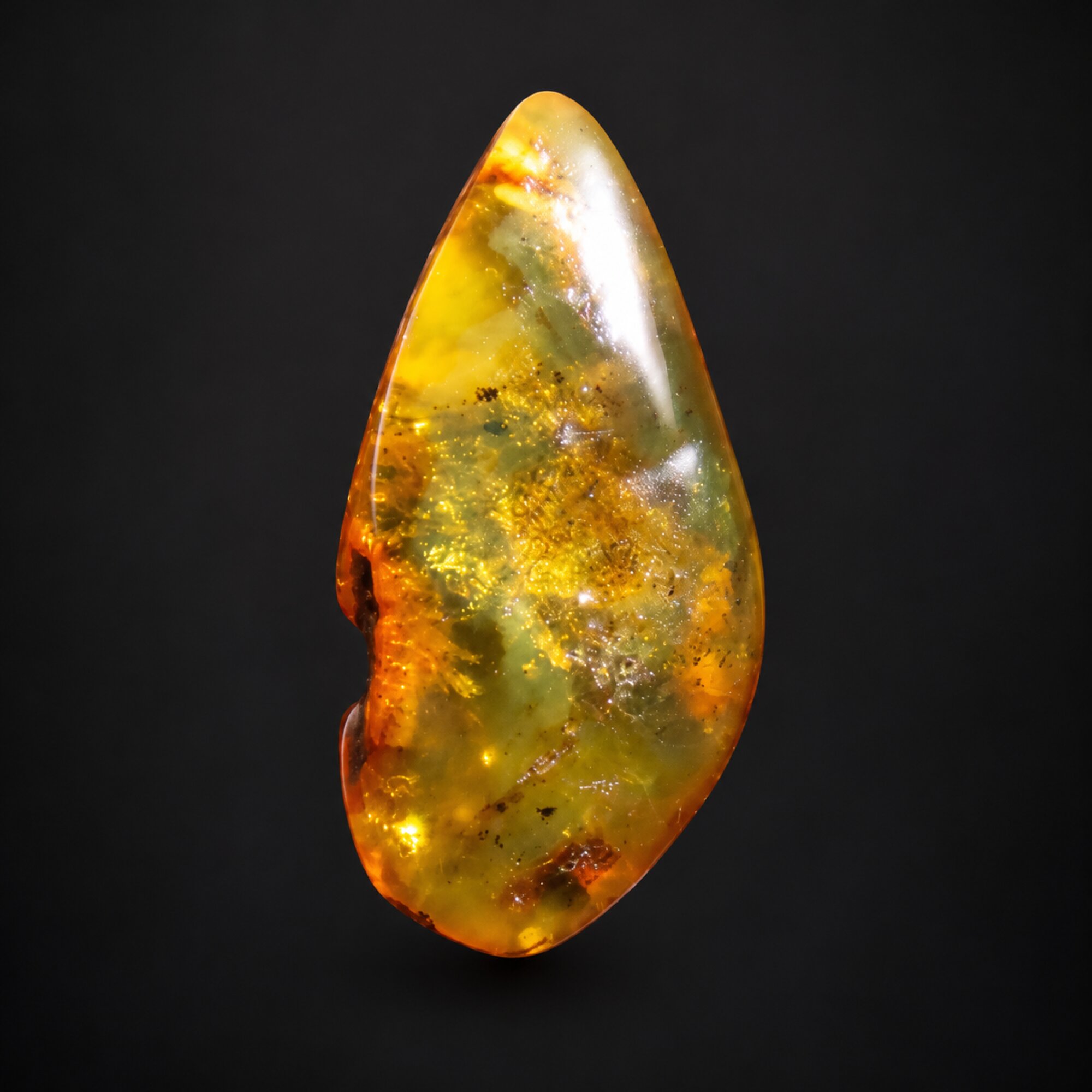 Natural orange yellow polished Dominican amber – photo 9
