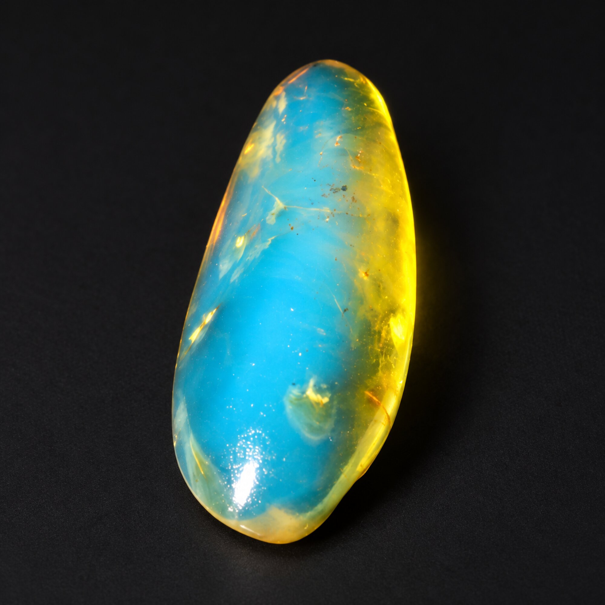 Genuine sky blue Dominican amber cabochon – photo 6