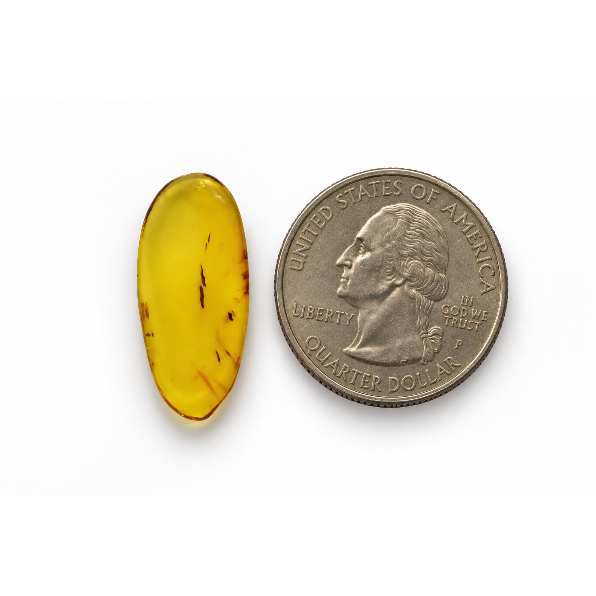 Untreated sky blue Dominican amber cabochon – photo 6