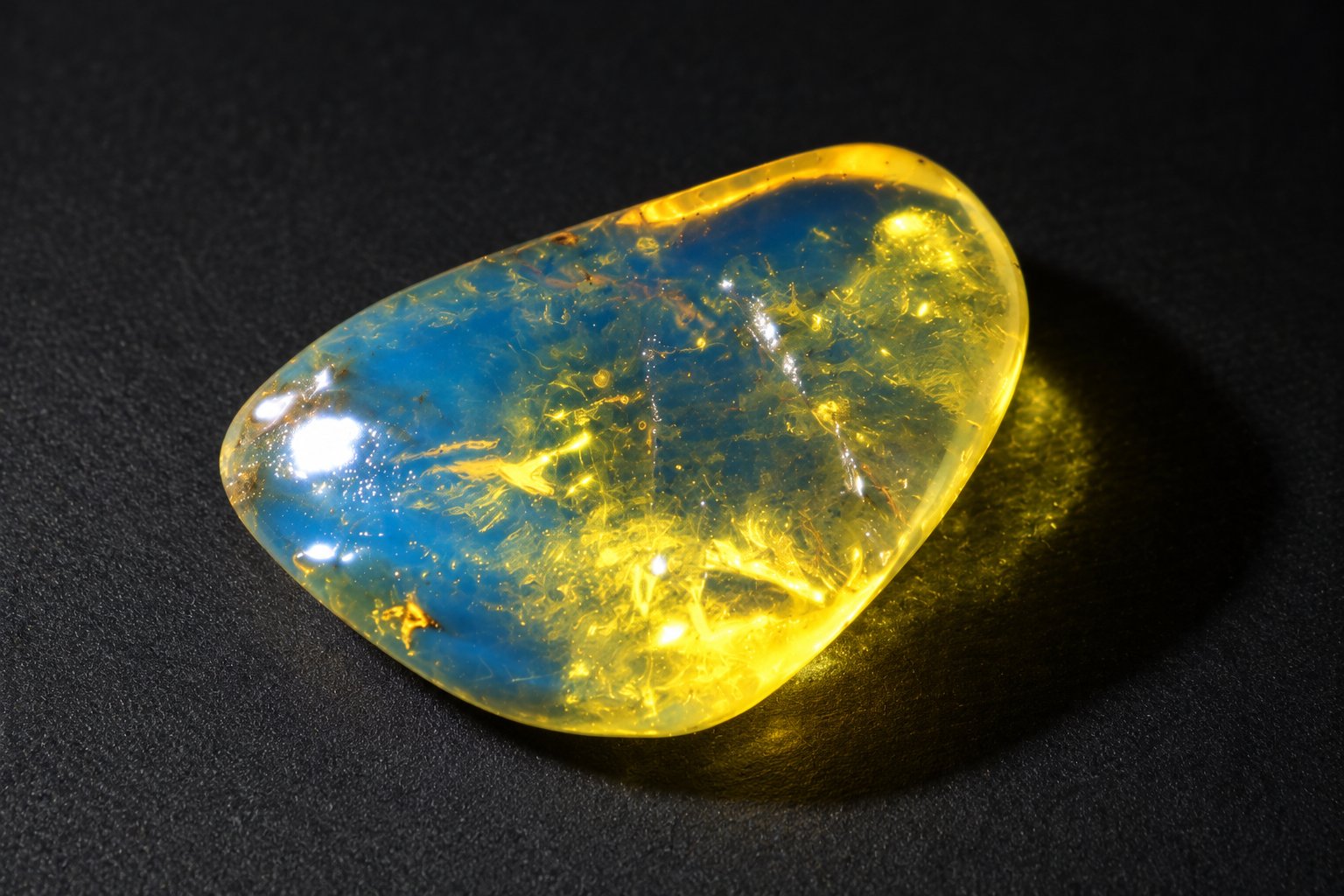 Authentic deep blu e polished Dominican amber – photo 7