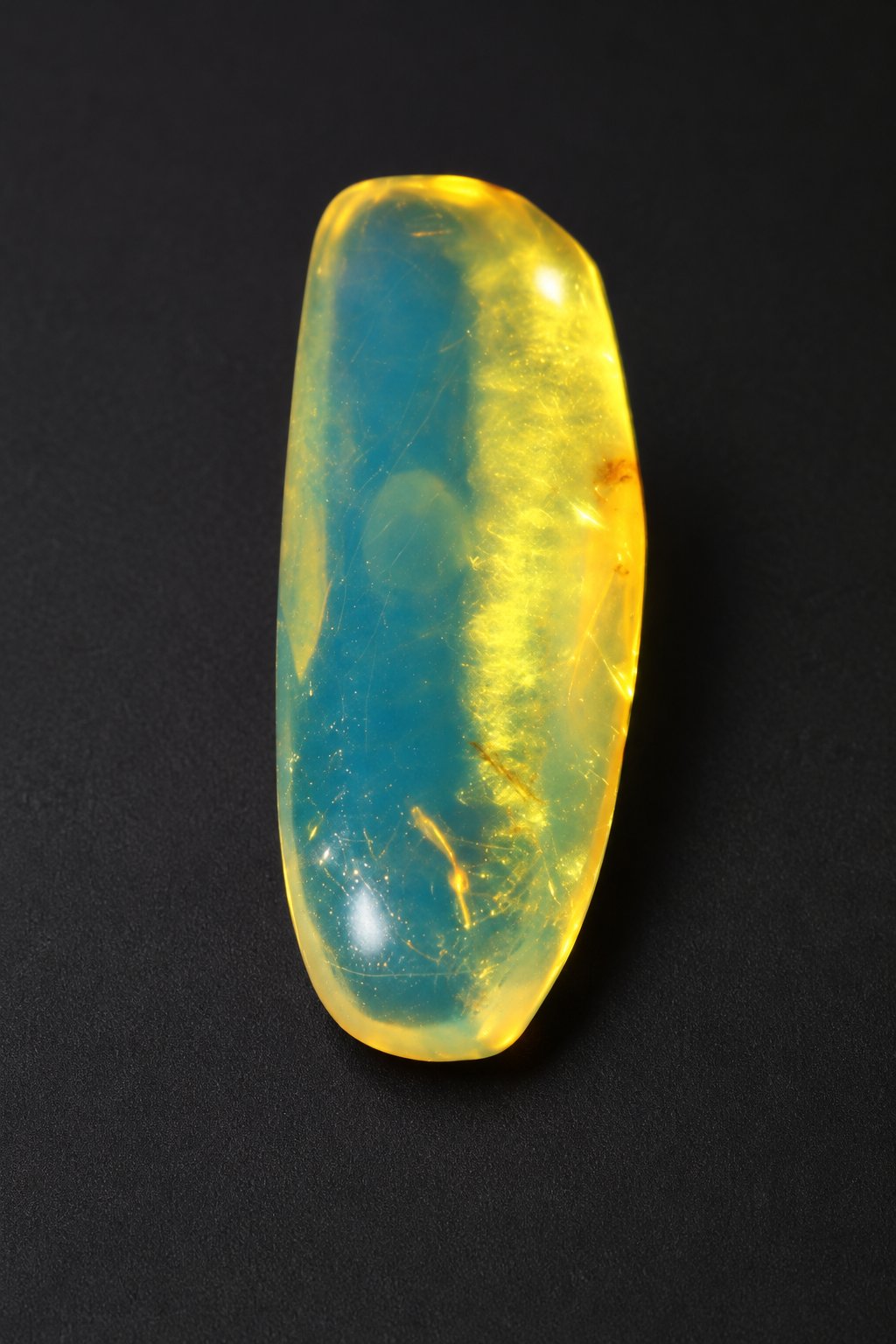 Genuine deep blue polished Dominican amber – photo 2