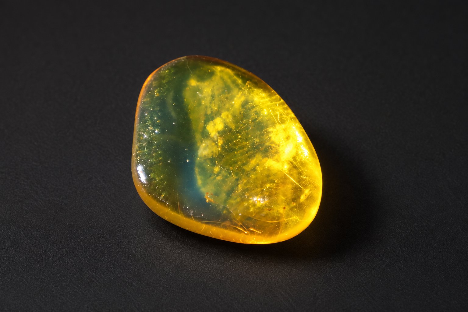 Genuine light blue polished Dominican amber – photo 6