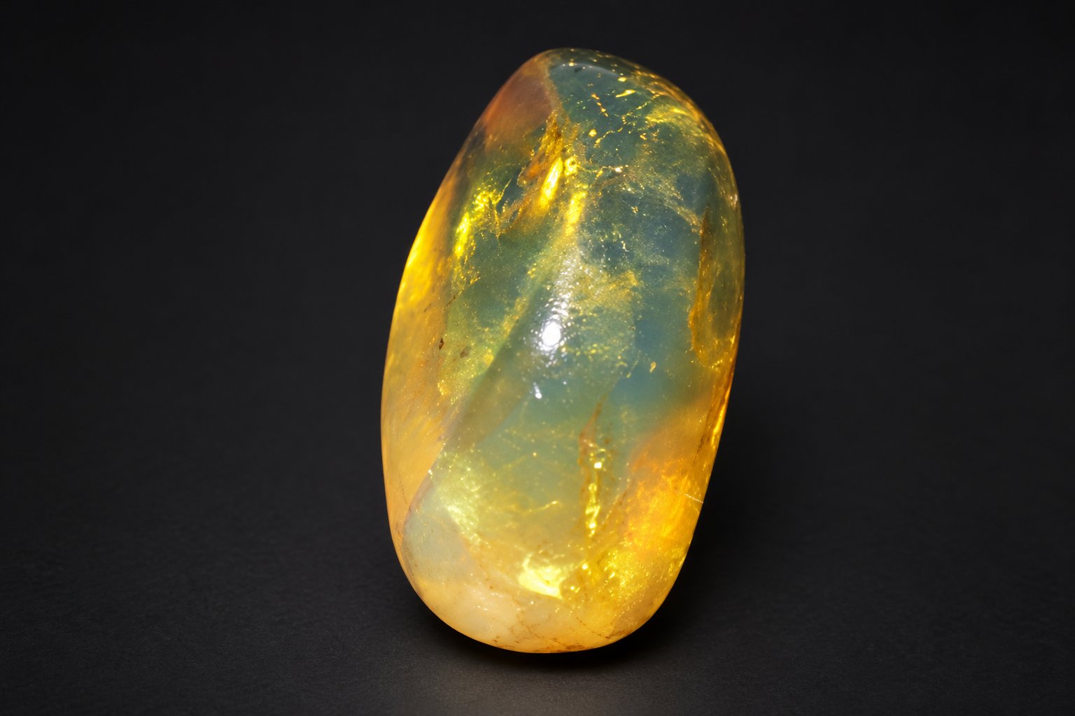 Genuine orange blue polished Dominican amber – photo 7