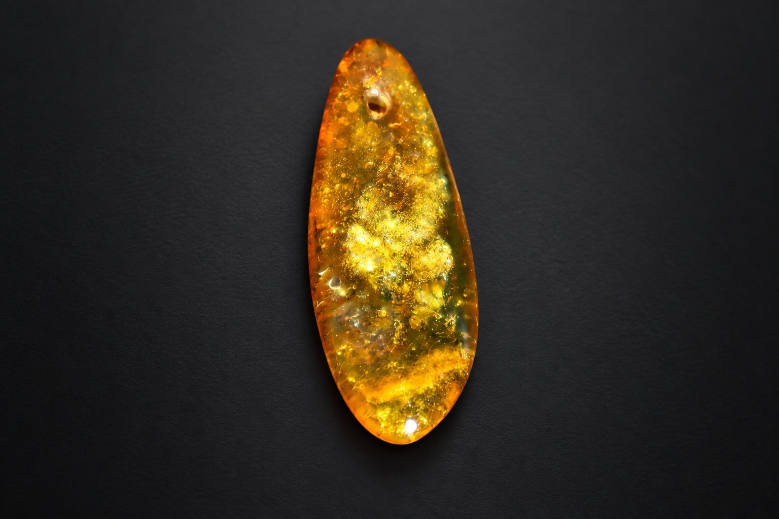Real orange yellow polished Dominican amber – photo 3
