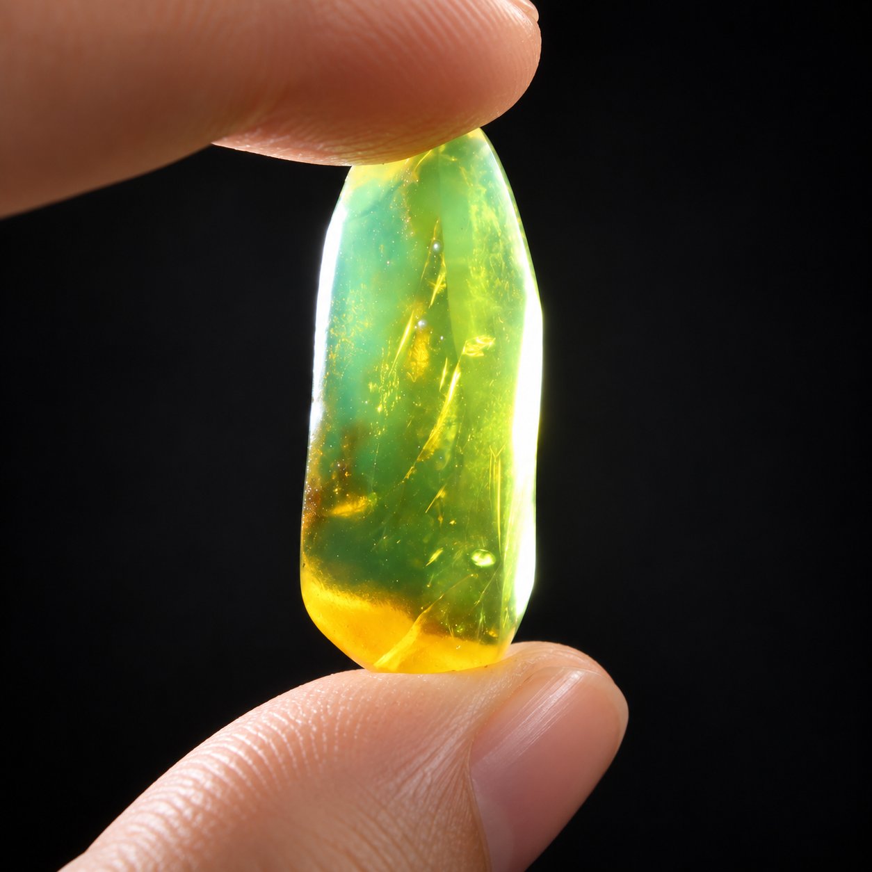 True caribbean deep green polished Dominican amber – photo 10
