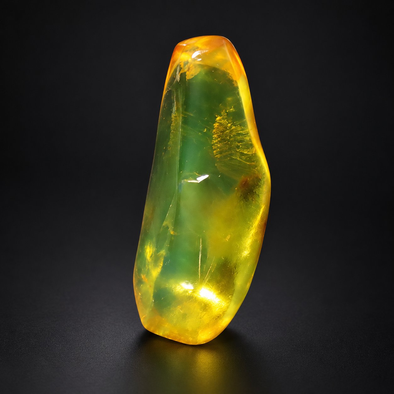 True caribbean deep green polished Dominican amber – photo 14