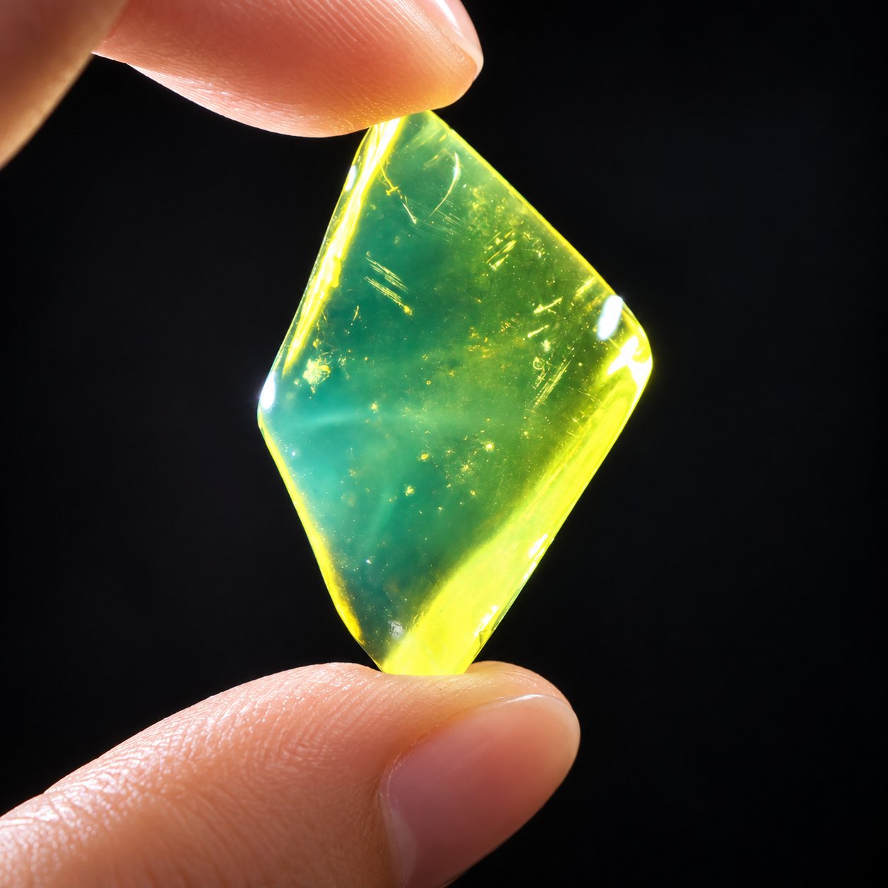 Authentic light green polished Dominican amber – photo 4