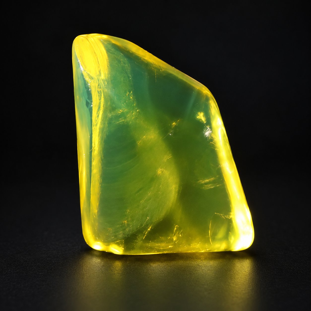 Authentic light green polished Dominican amber – photo 12