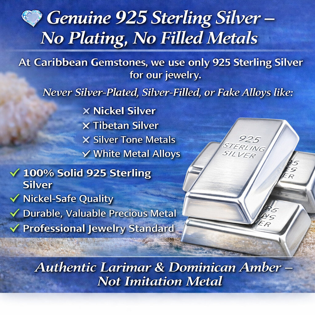 Finest Natural Sky Blue Larimar .925 Sterling Silver Necklace Chain 16inch – photo 3