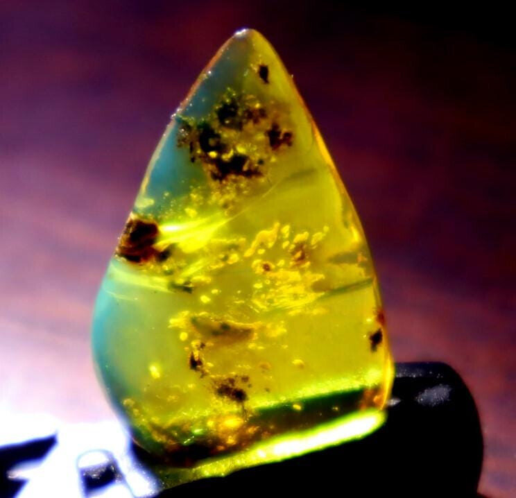 Natural Dominican Clear Light Blue Amber Polished Stone 25mm FREE DRILLING – photo 6
