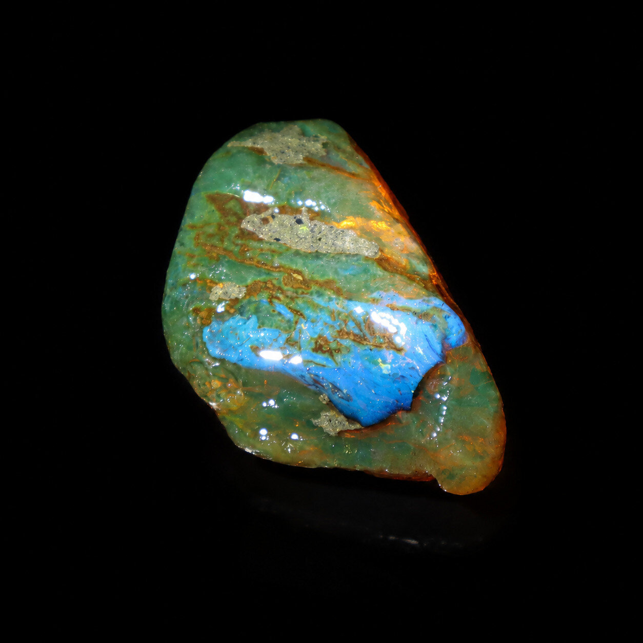 Natural Multicolor Blue Dominican Amber Rough Specimen Chunk 59mm 24.4g – photo 10