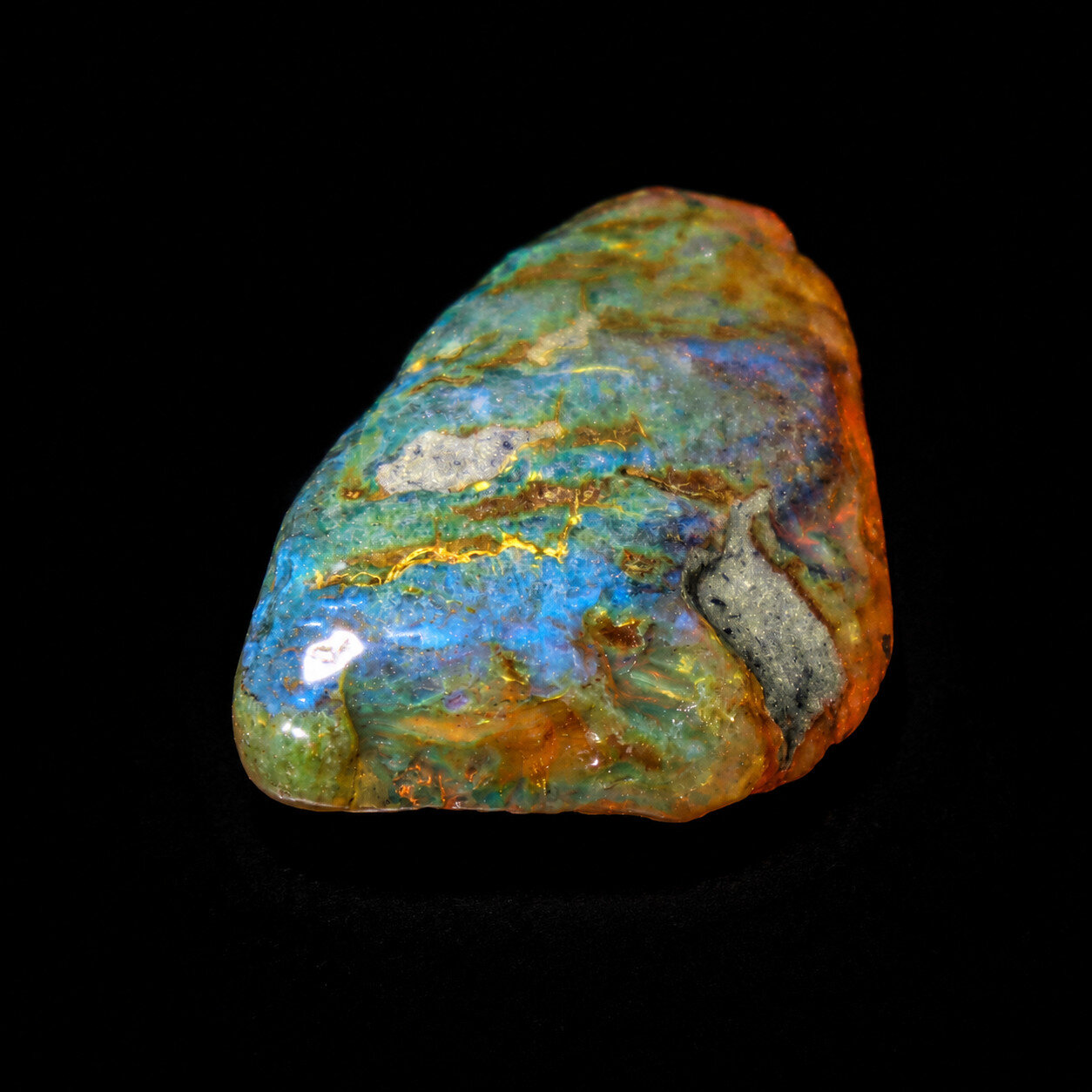 Natural Multicolor Blue Dominican Amber Rough Specimen Chunk 59mm 24.4g – photo 13
