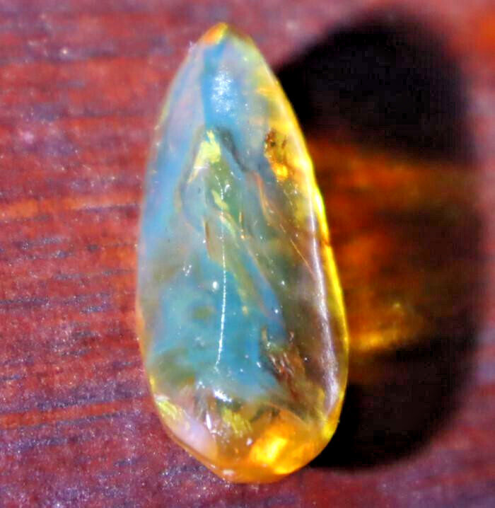 Charming Natural Dominican Clear Blue Amber Polished Stone 30mm free drilling
