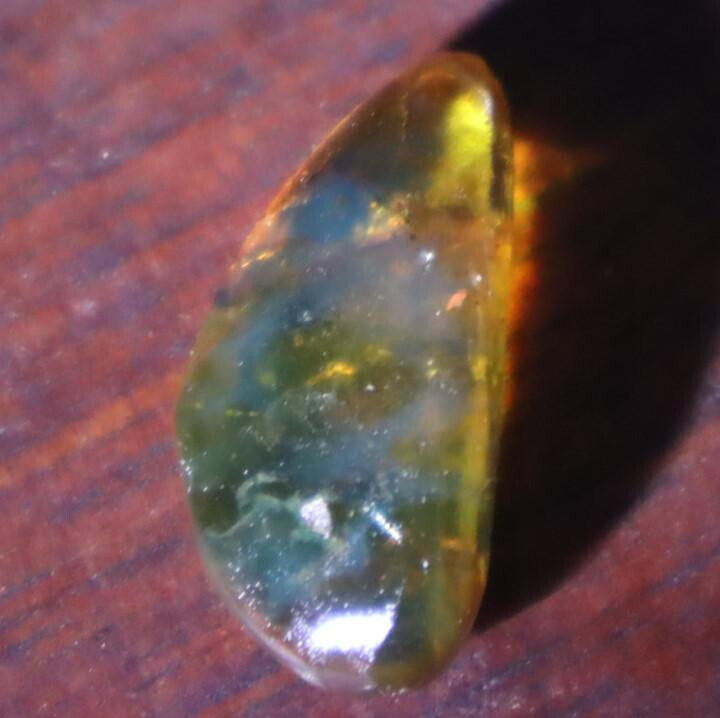 Charming Natural Dominican Clear Blue Amber Polished Stone 30mm free drilling – photo 4