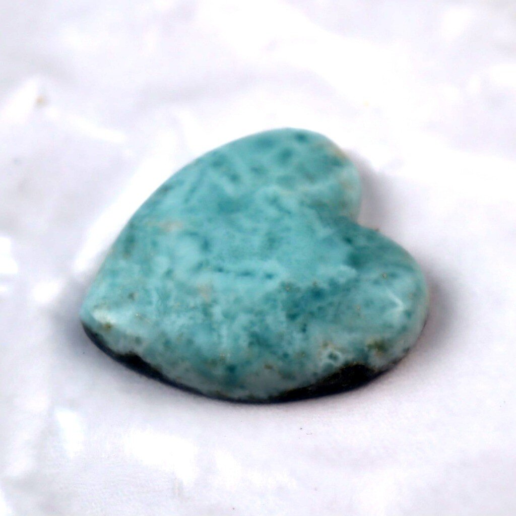 Genuine Beautiful Light Blue Larimar Heart Cabochon 35mm 17.5g – photo 4