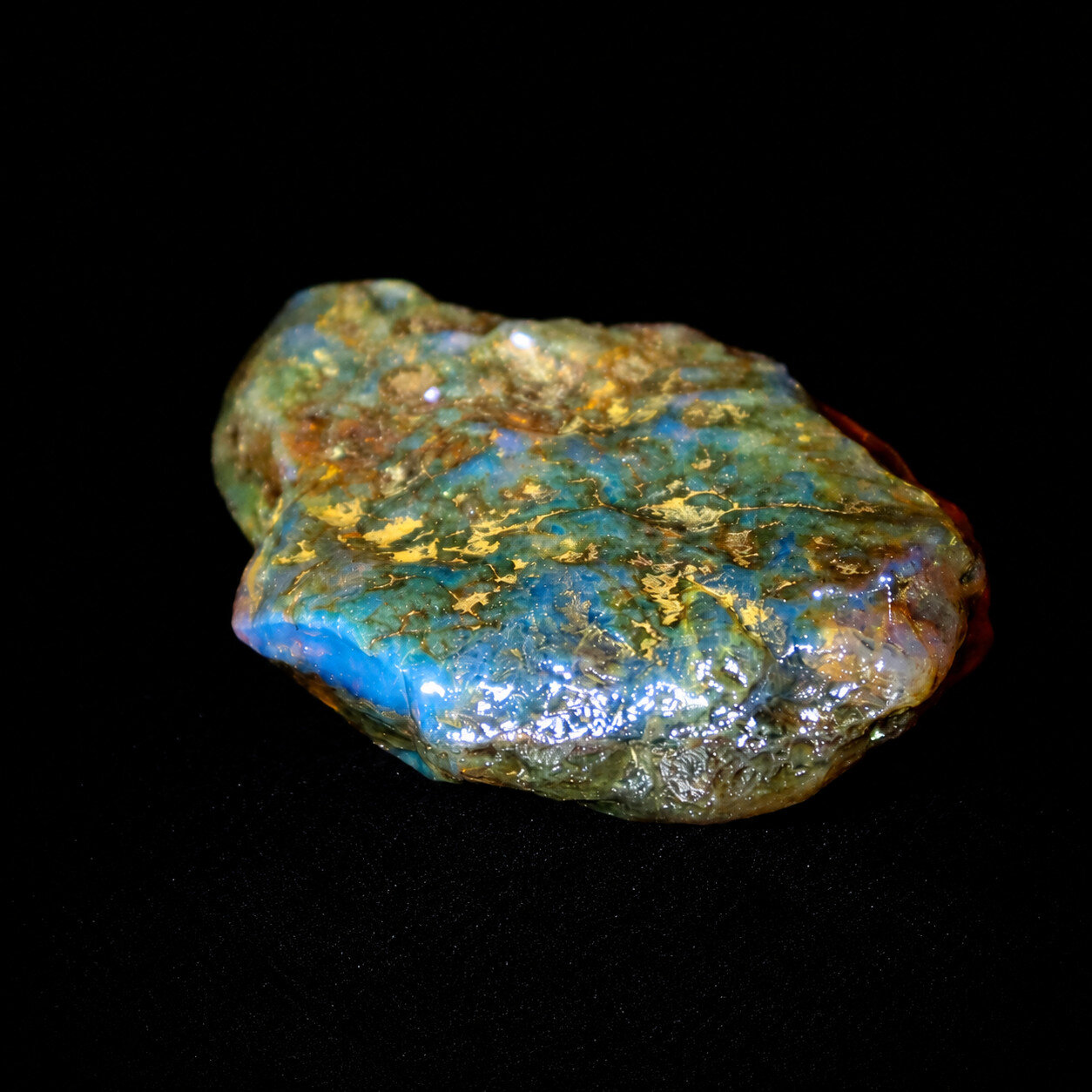 Genuine Sky Blue Dominican Amber Rough Specimen Chunk 65mm 28.9g – photo 14
