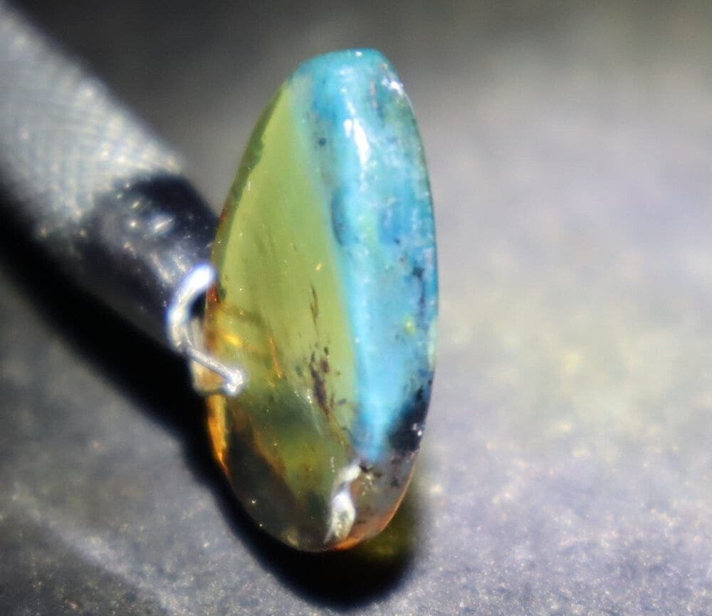 Charming Design Natural Dominican Clear Green Blue Amber Polished Stone 23mm – photo 7