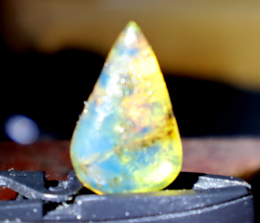 Dominican Clear Light Blue Amber Polished Stone 19mm FREE DRILLING – photo 10