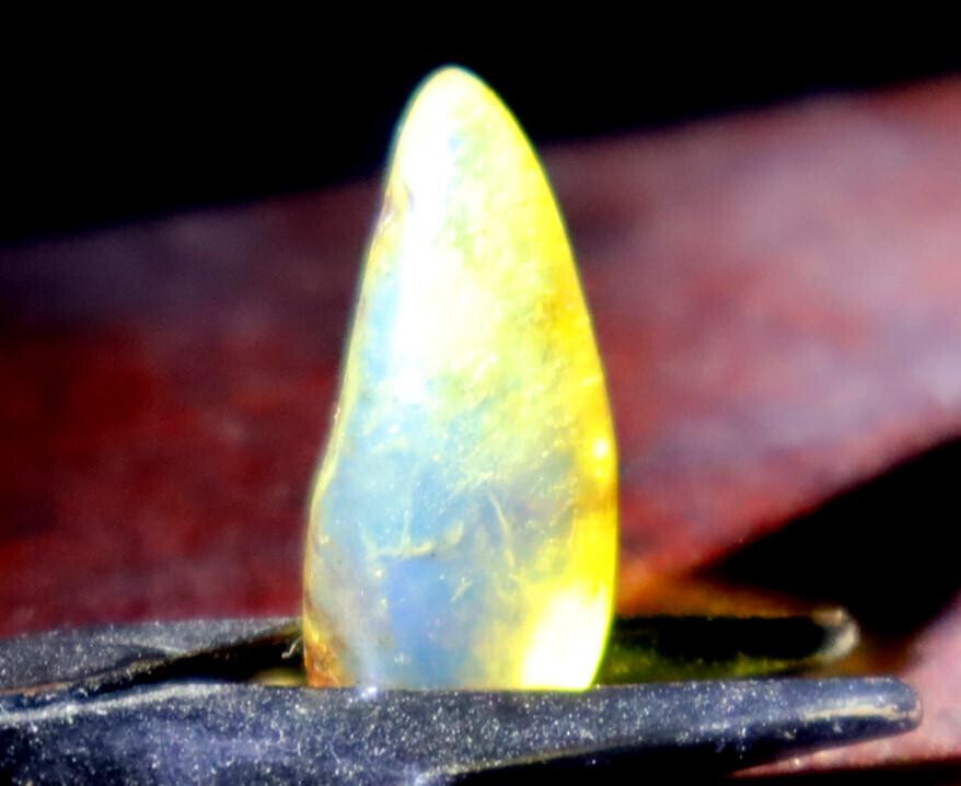 Natural Dominican Clear Light Blue Amber Polished Stone 23mm FREE DRILLING – photo 5