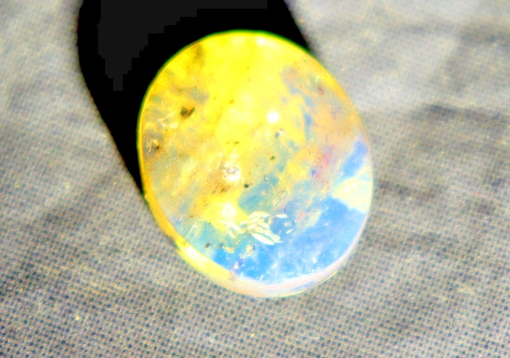 Beautiful Natural Translucent Sky Blue Amber Cabochon 15mm FREE DRILLING & Bail – photo 4
