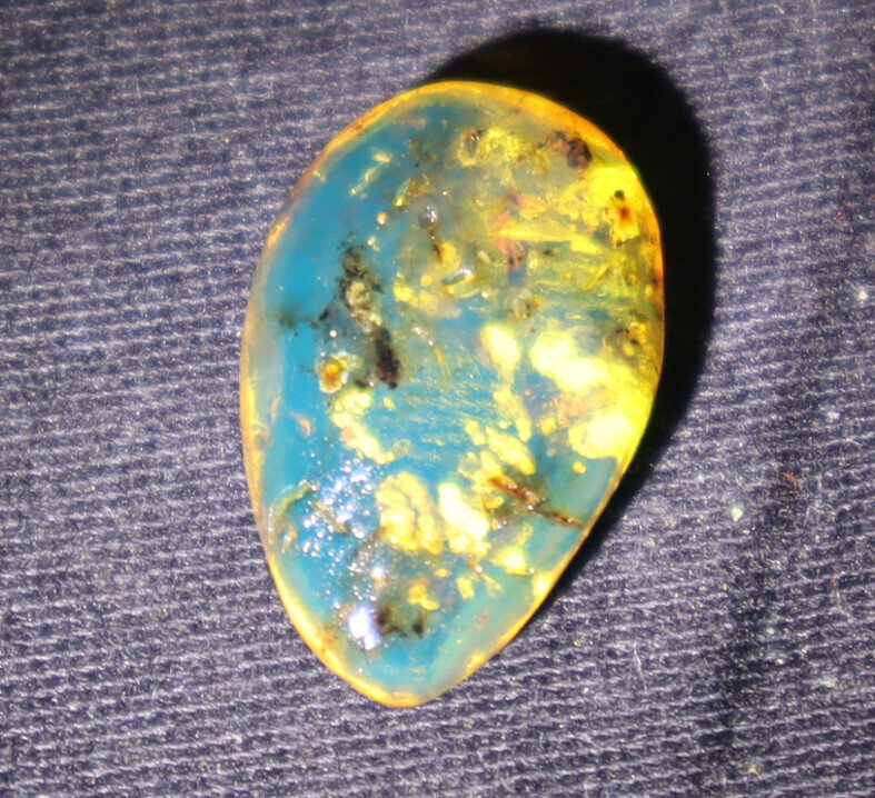 Inclusions Clear Sky Blue Amber Polished Stone 22mm free drilling – photo 6