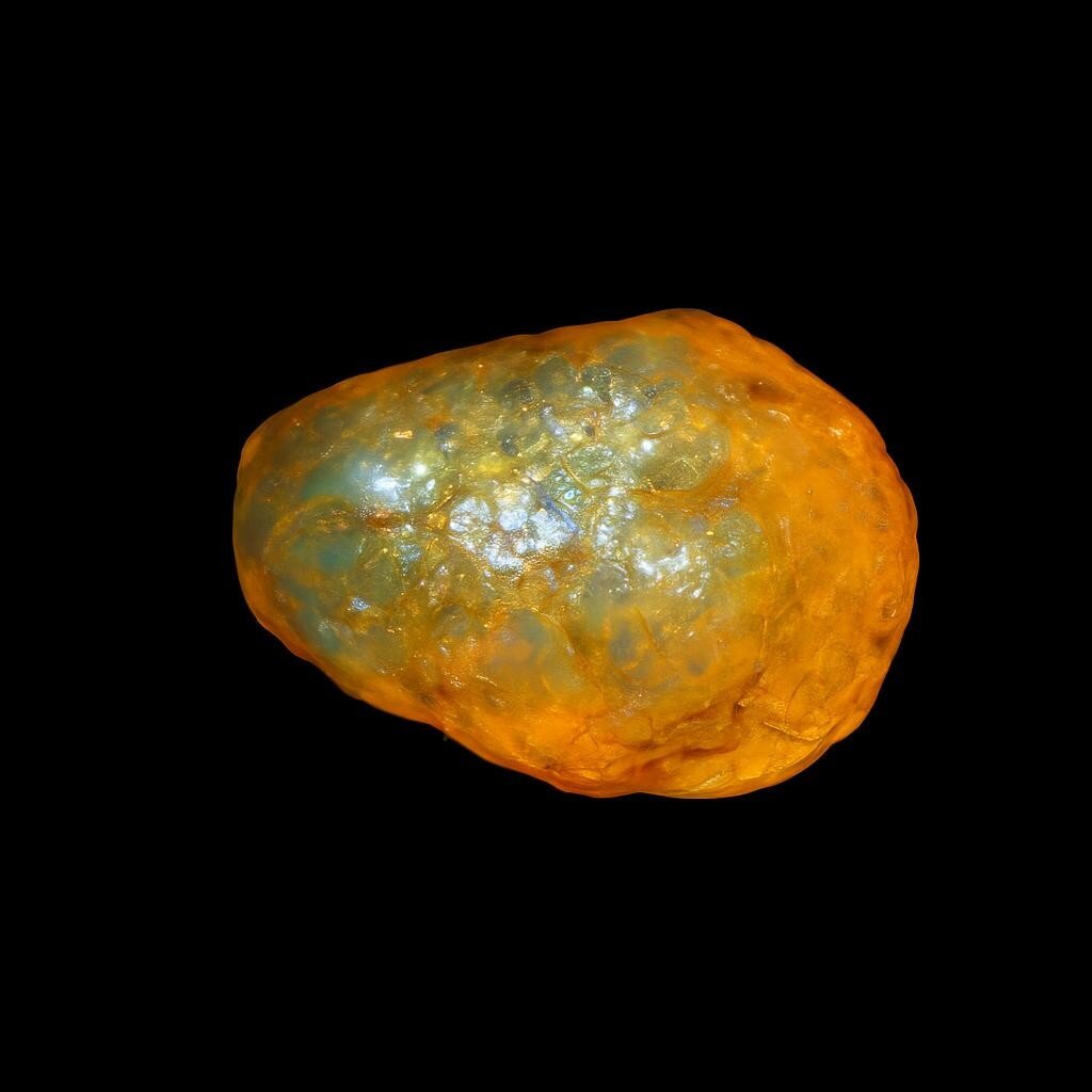 Quality Artisan Orange Yellow Dominican Amber Rough Specimen Chunk 45mm 18.4g – photo 9