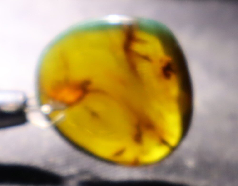 Charming Natural Dominican Clear Green Blue Amber Polished 23mm free drilling – photo 6