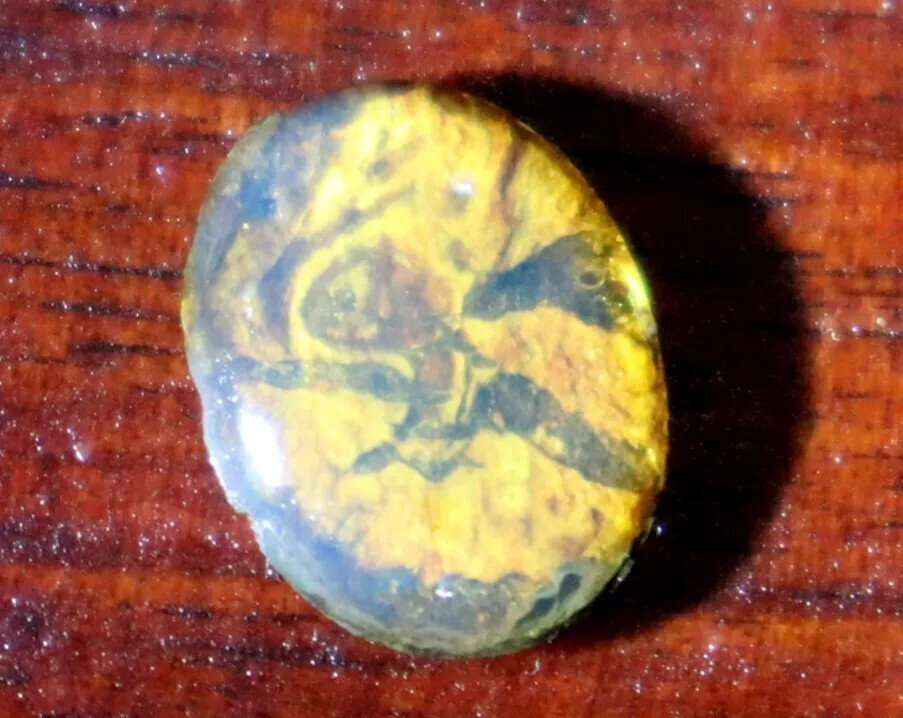 Exquisite Natural Dominican Clear Sky Blue Amber Polished Stone 17mm – photo 8