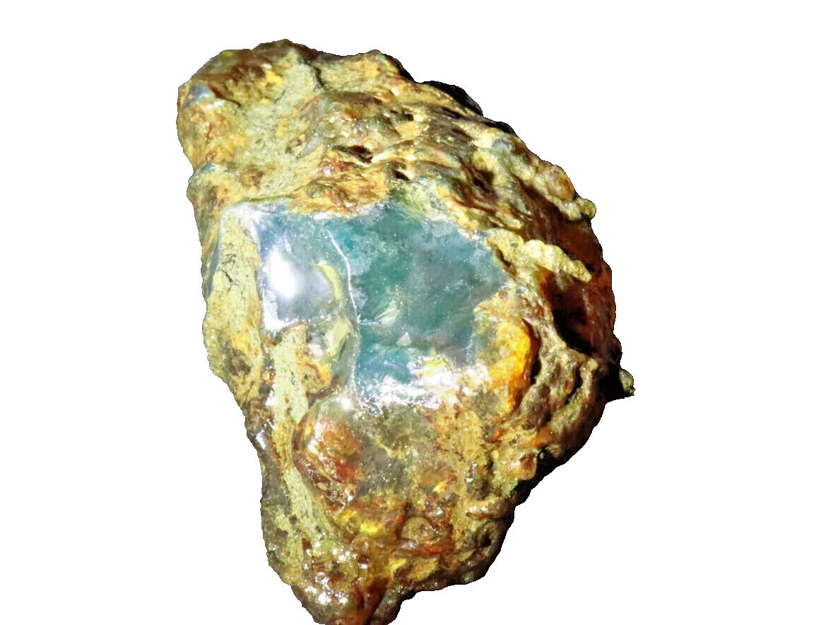 Beautiful Natural Dominican Clear Blue Green Amber Rough Specimen 52mm 27g – photo 6
