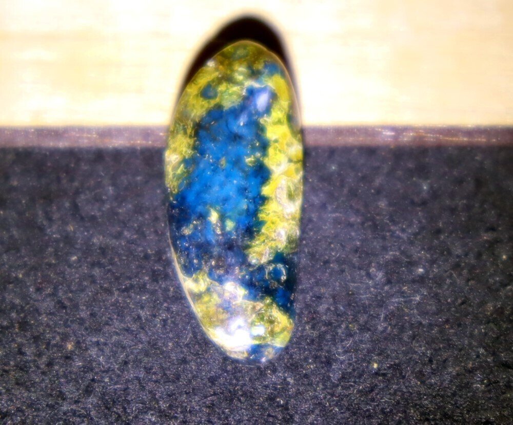 Translucent Dominican Blue Amber Polished Stone 24mm free drilling – photo 4