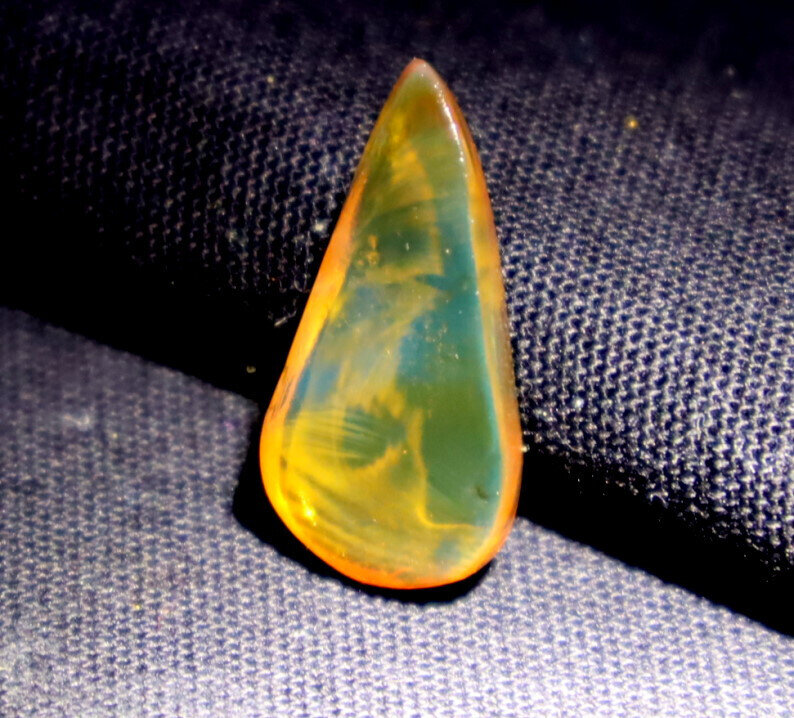 Charming Design Natural Dominican Clear Green Blue Amber Polished Stone 22mm – photo 6