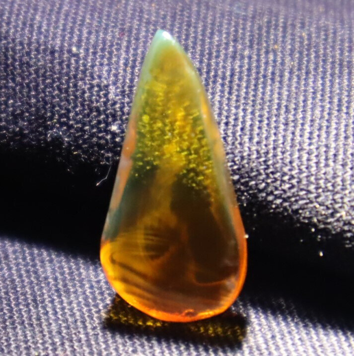Charming Design Natural Dominican Clear Green Blue Amber Polished Stone 22mm – photo 7