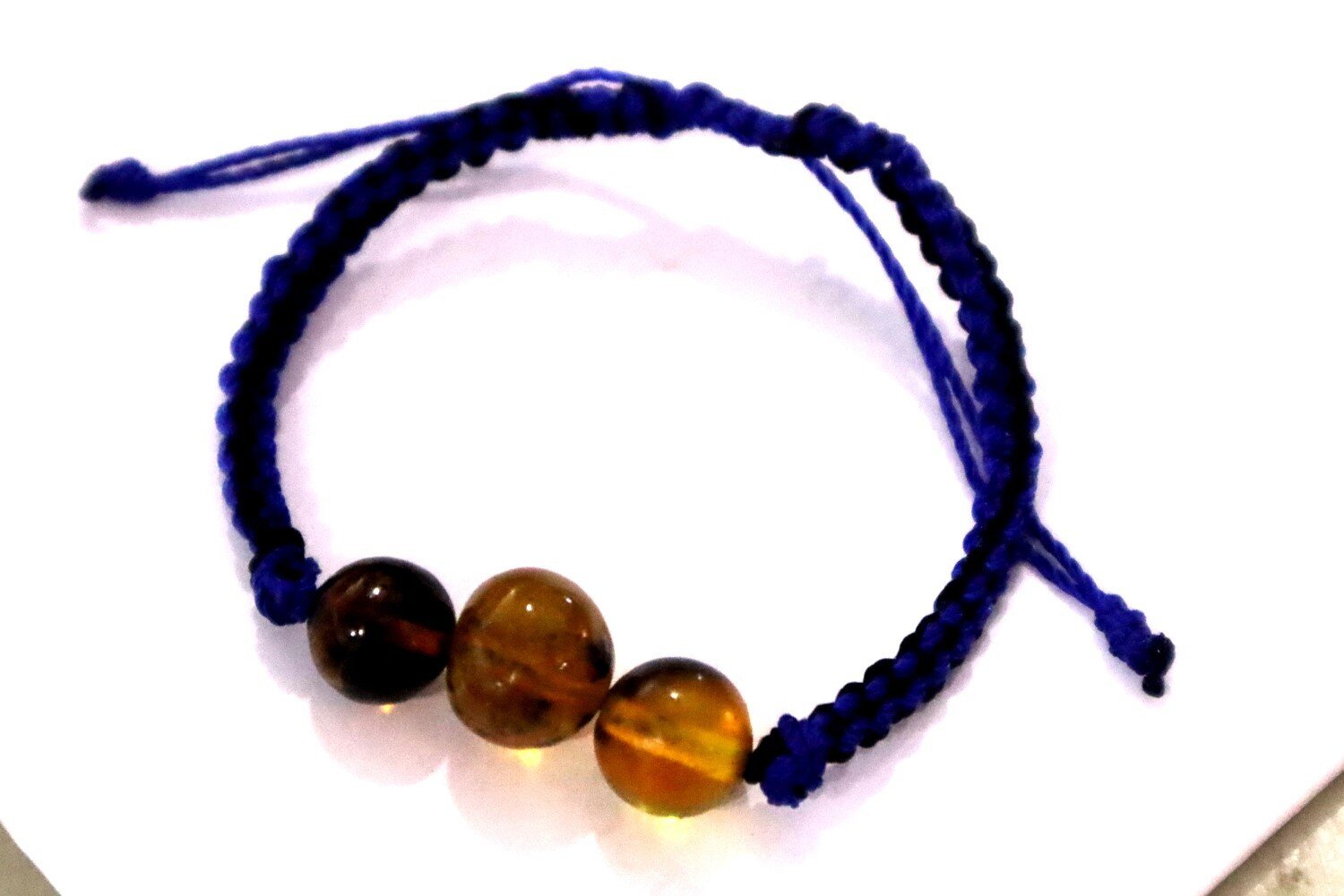 Beautiful Natural Translucent Orange Amber Bracelet adjustable – photo 4