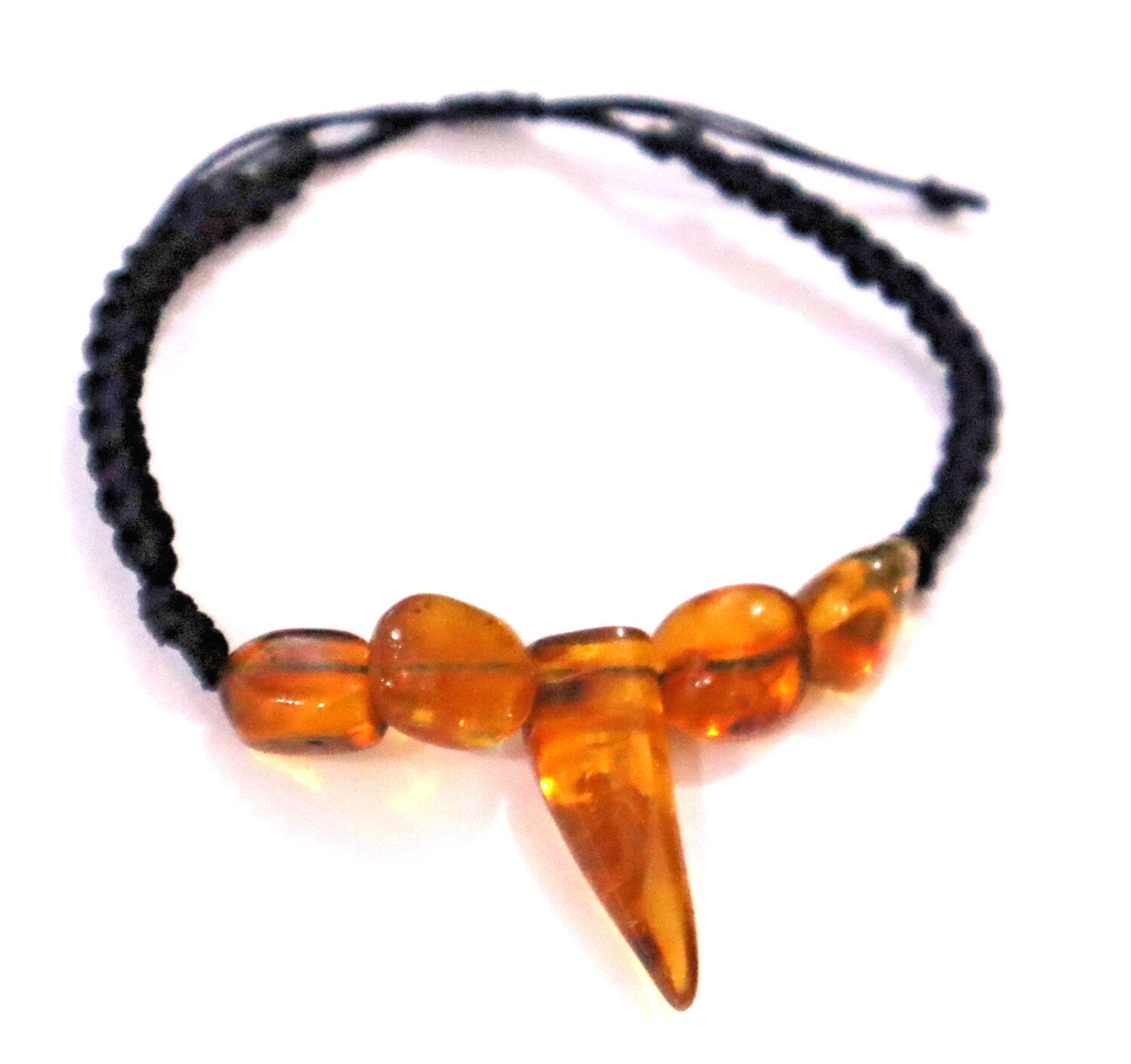 Lovely Natural Clear Yellow Orange Amber Bracelet adjustable – photo 4