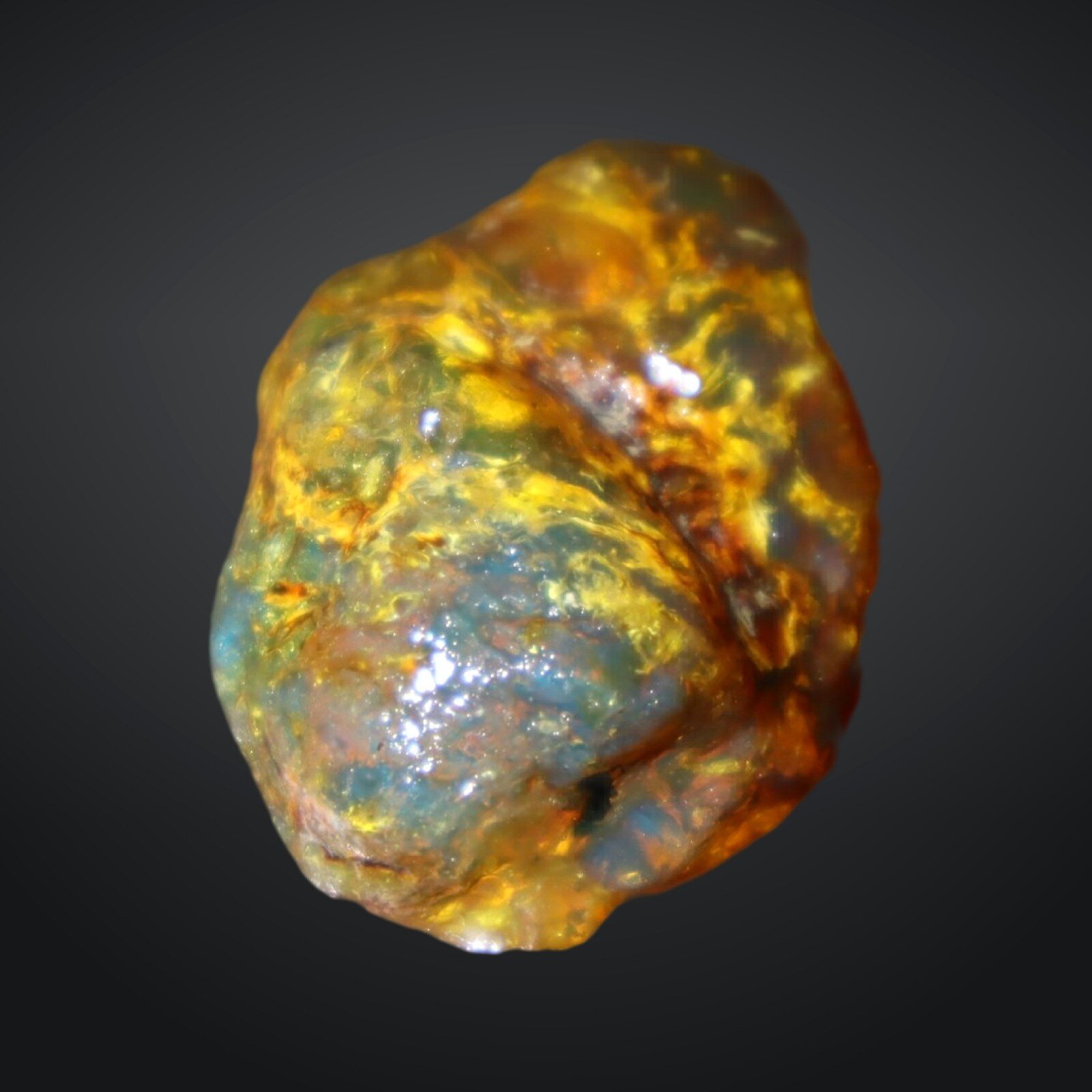 Fine Rare Sky Blue Dominican Amber Rough Specimen Chunk 39mm 10g – photo 6