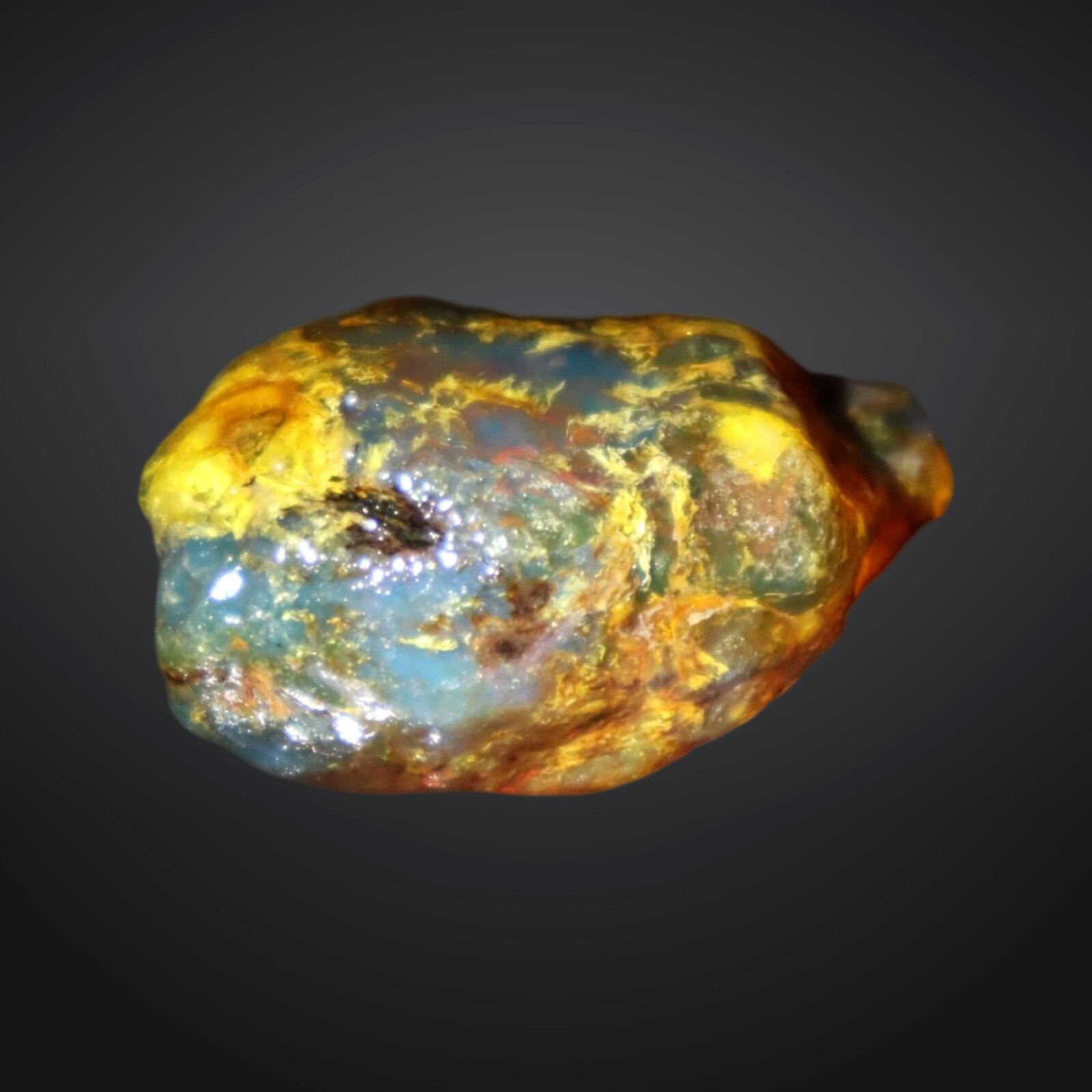 Fine Rare Sky Blue Dominican Amber Rough Specimen Chunk 39mm 10g – photo 10