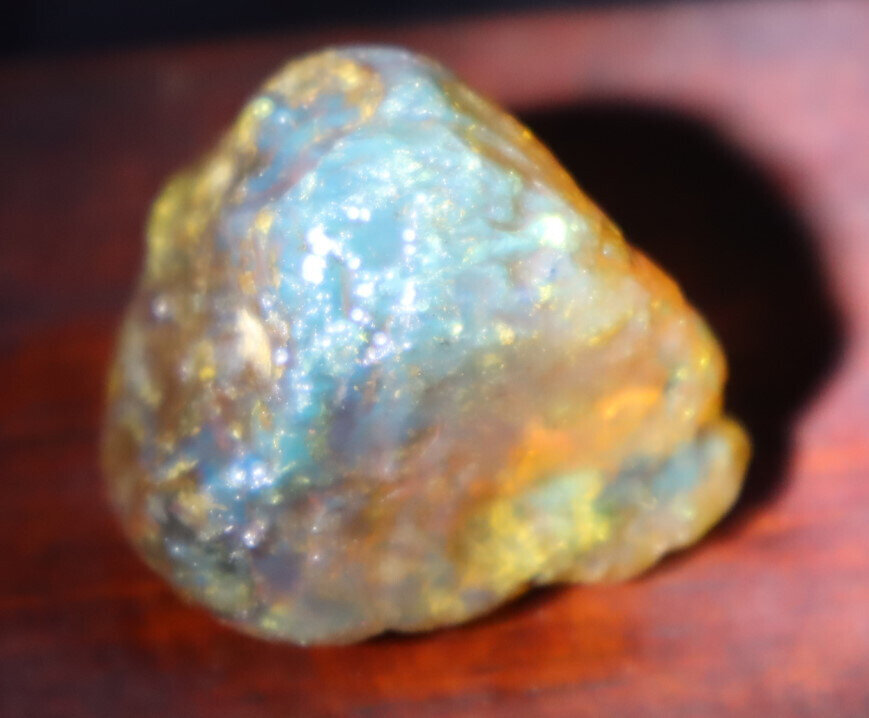 Exquisite Natural Dominican Clear Golden Blue Amber Rough Specimen 37mm 16.8g – photo 6