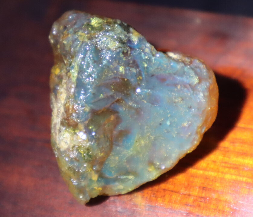 Exquisite Natural Dominican Clear Golden Blue Amber Rough Specimen 37mm 16.8g – photo 9