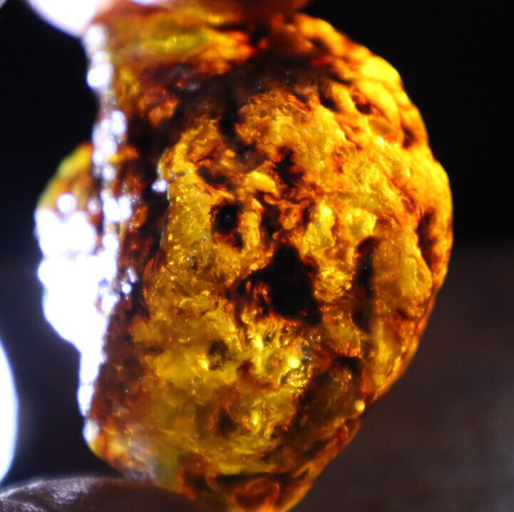 Charming Natural Dominican Clear Cognac Green Blue Amber Rough Specimen 37gram – photo 7