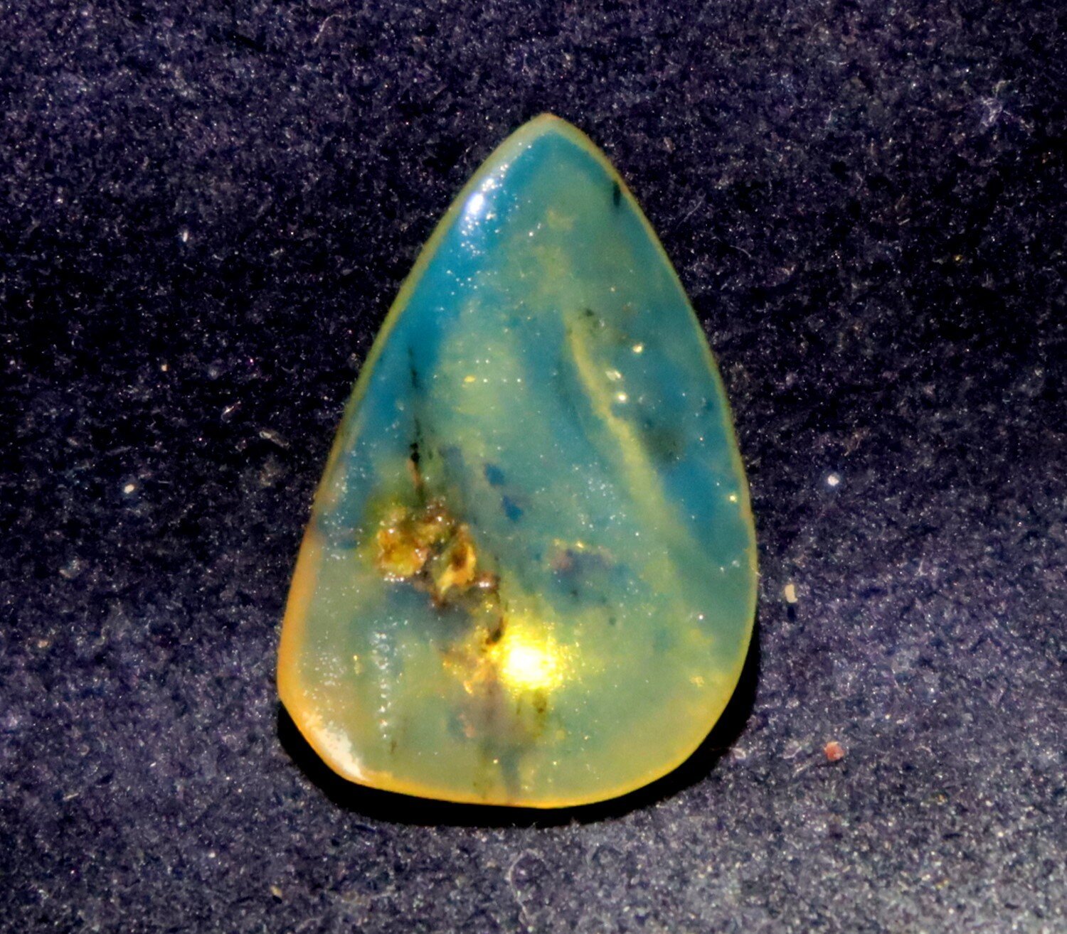 Lovely Natural Dominican Clear Sky Blue Amber Polished Stone 20mm – photo 5