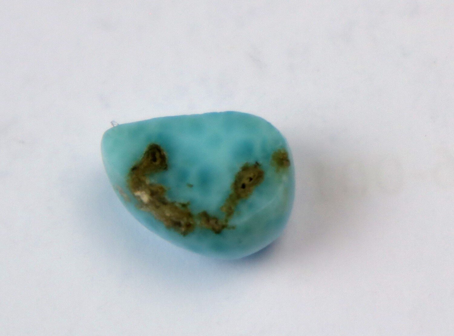 Natural Deep Blue Larimar Teardrop Cabochon 13mm – photo 4