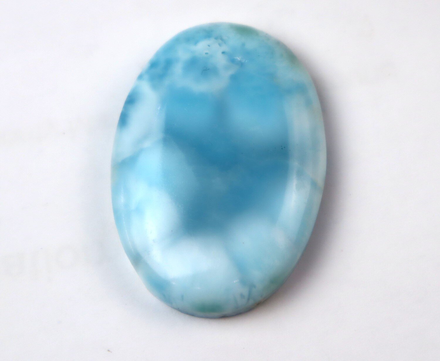 Charming Design Natural Sky Blue Larimar Cabochon 34mm – photo 5