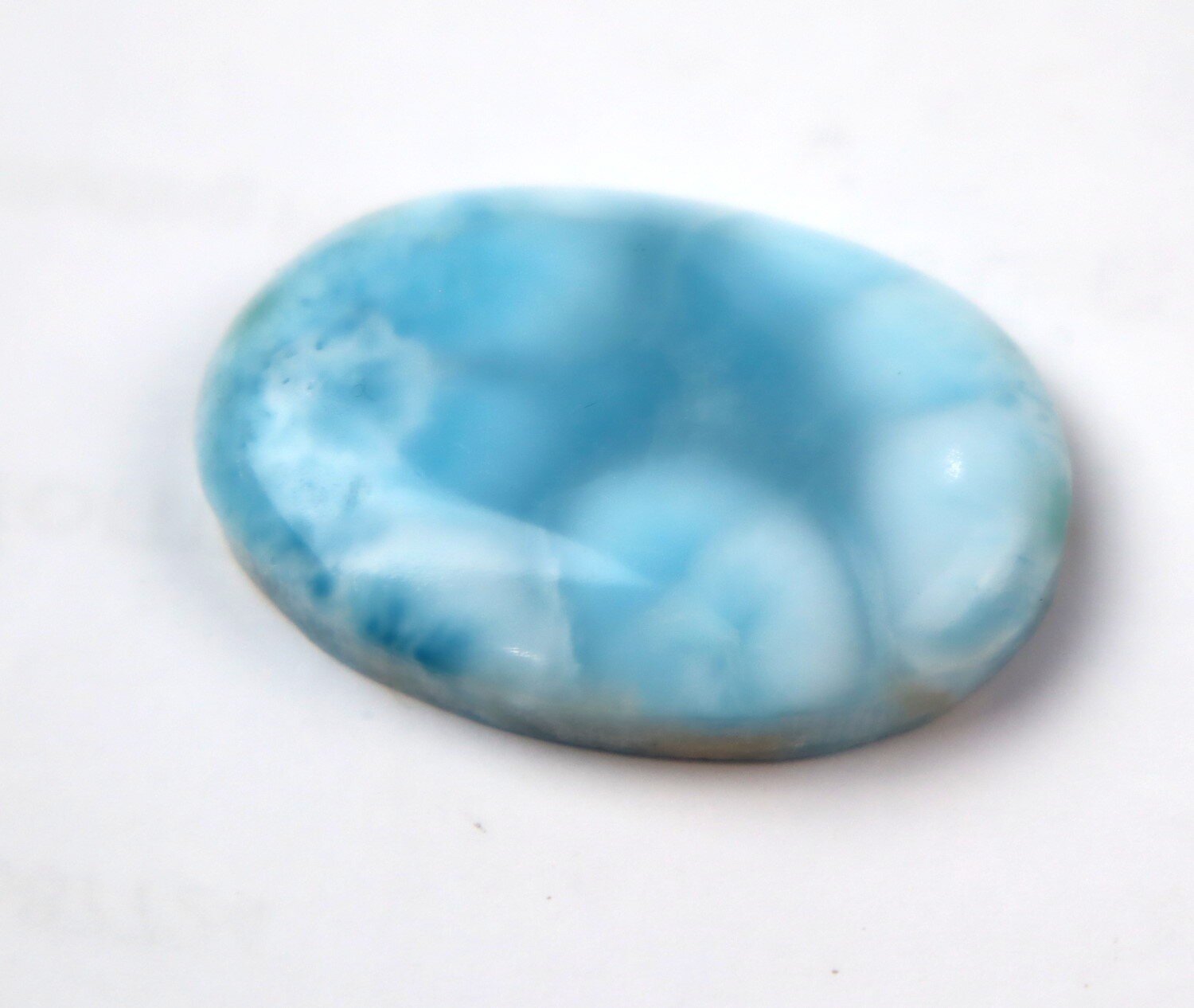 Charming Design Natural Sky Blue Larimar Cabochon 34mm – photo 6