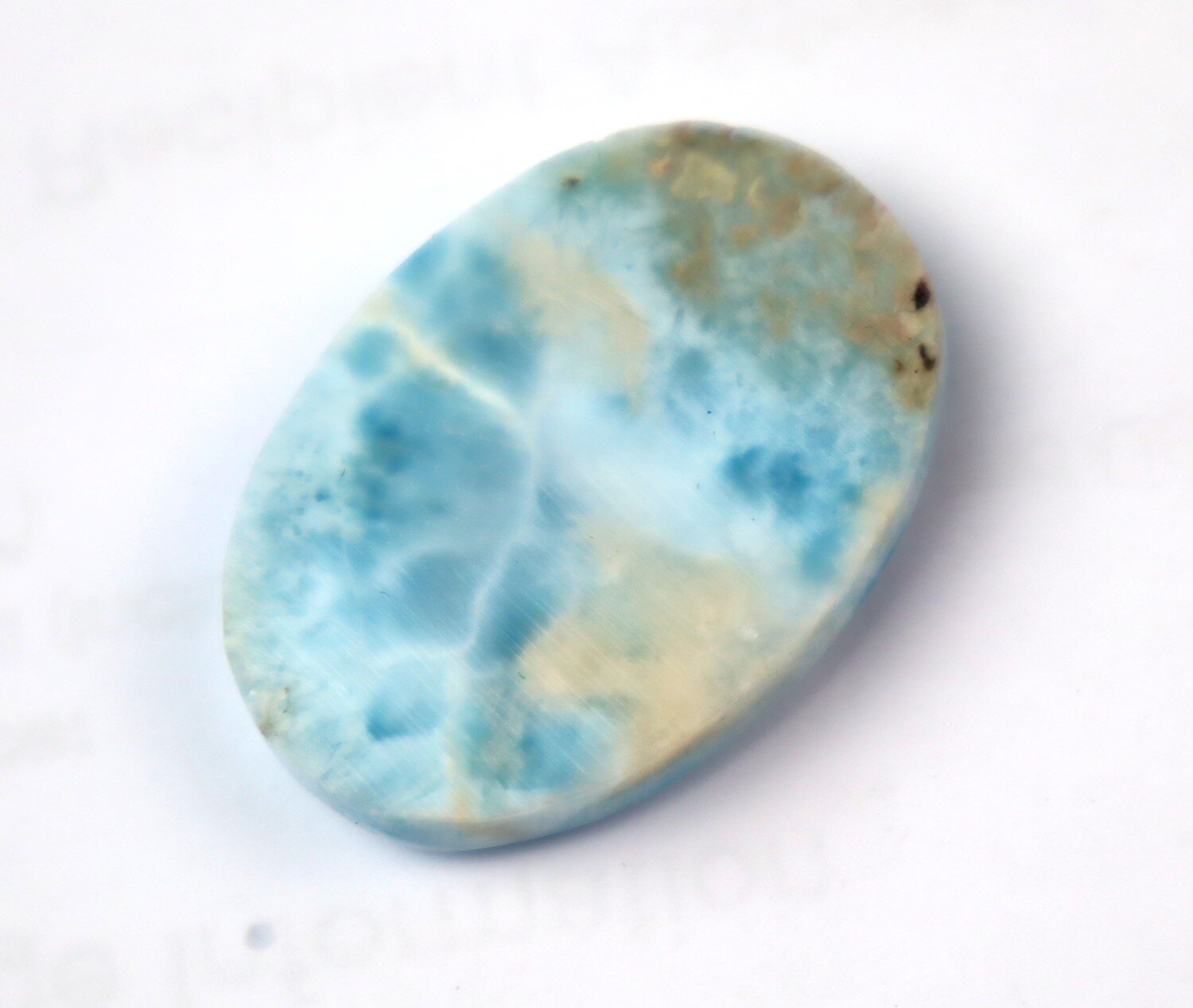 Charming Design Natural Sky Blue Larimar Cabochon 34mm – photo 8