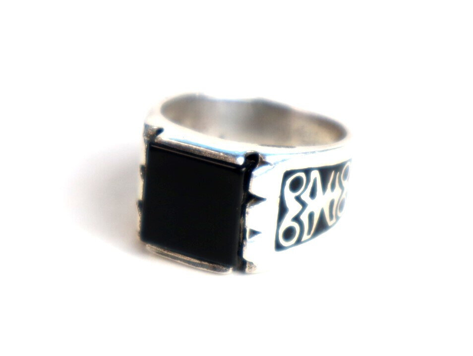 Excellent Opaque Deep Black Onyx .925 Sterling Silver Ring #6 – photo 3