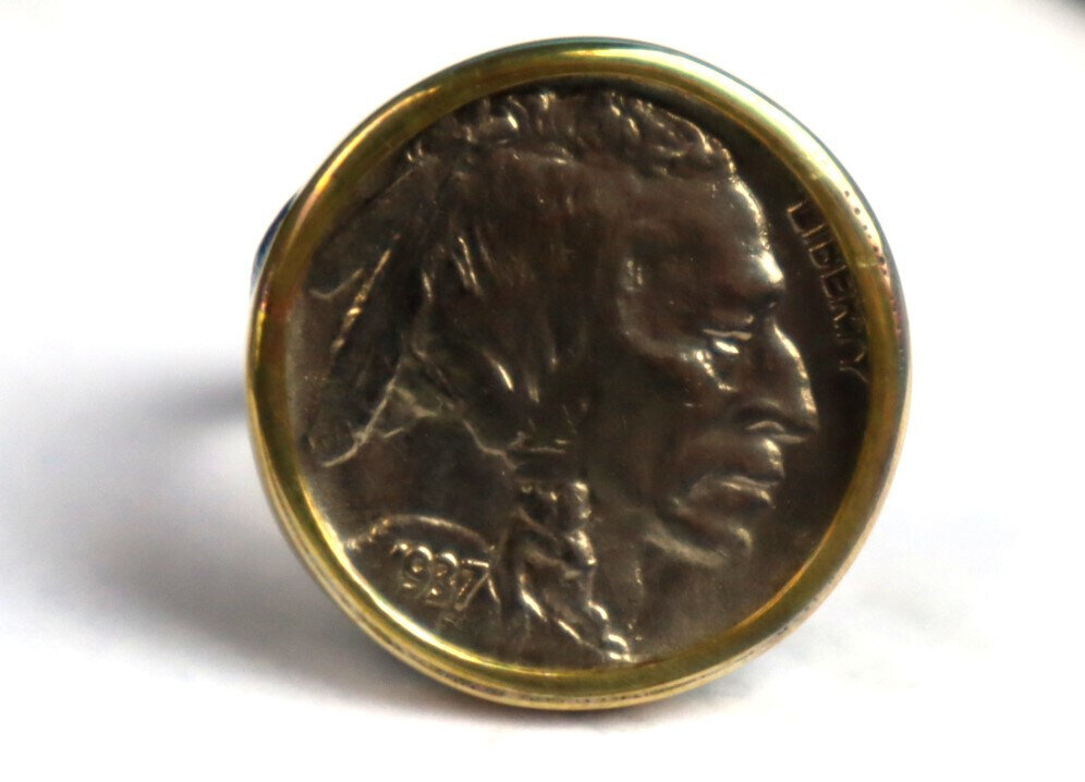 Iron Tail (Sioux), Two Moons (Cheyenne), and Big Tree (Kiowa) Coin Ring – photo 4