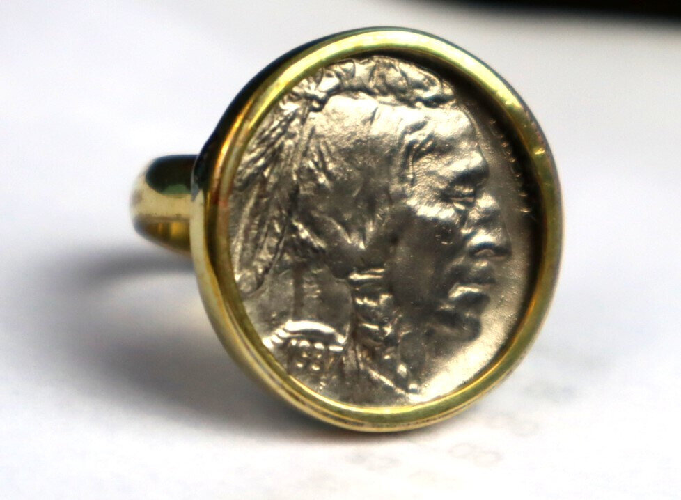 Iron Tail (Sioux), Two Moons (Cheyenne), and Big Tree (Kiowa) Coin Ring – photo 5