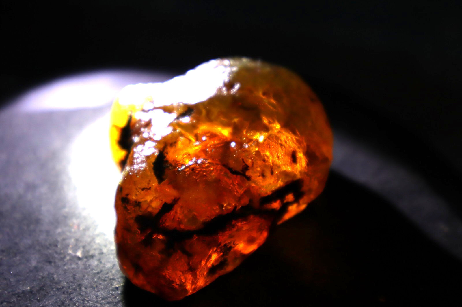 Impressive Natural Dominican Clear Light Blue Amber Rough Specimen 67mm 48.9g – photo 8