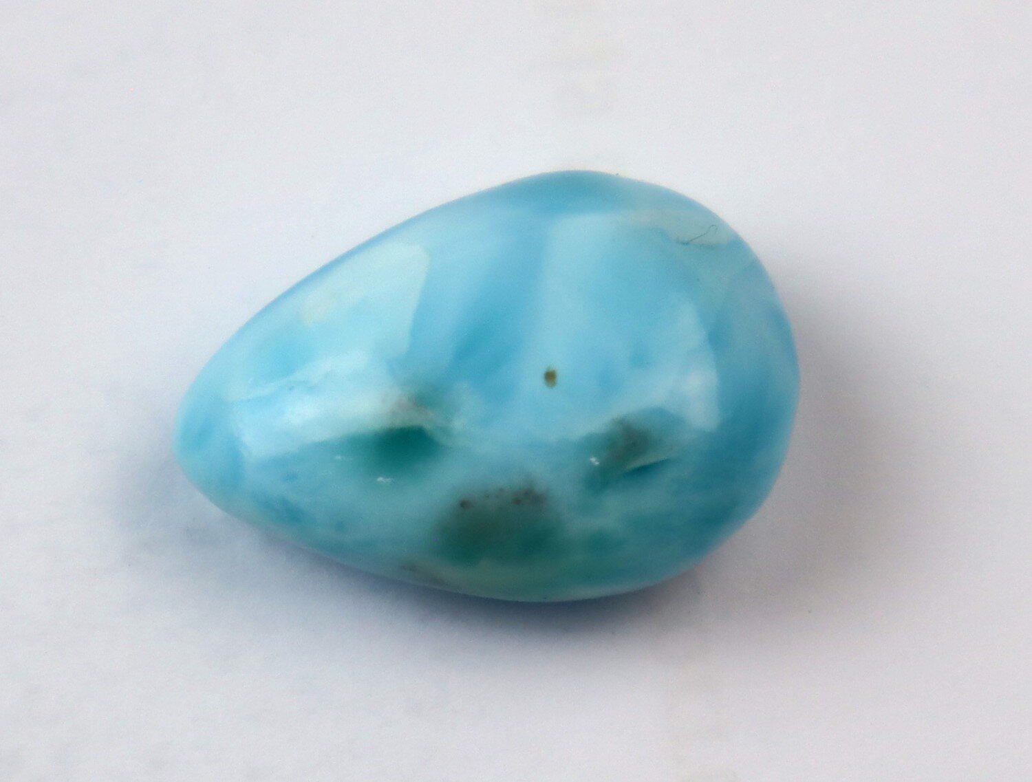 Lovely Natural Dominican Sky Blue Larimar Polished Stone 21mm – photo 5