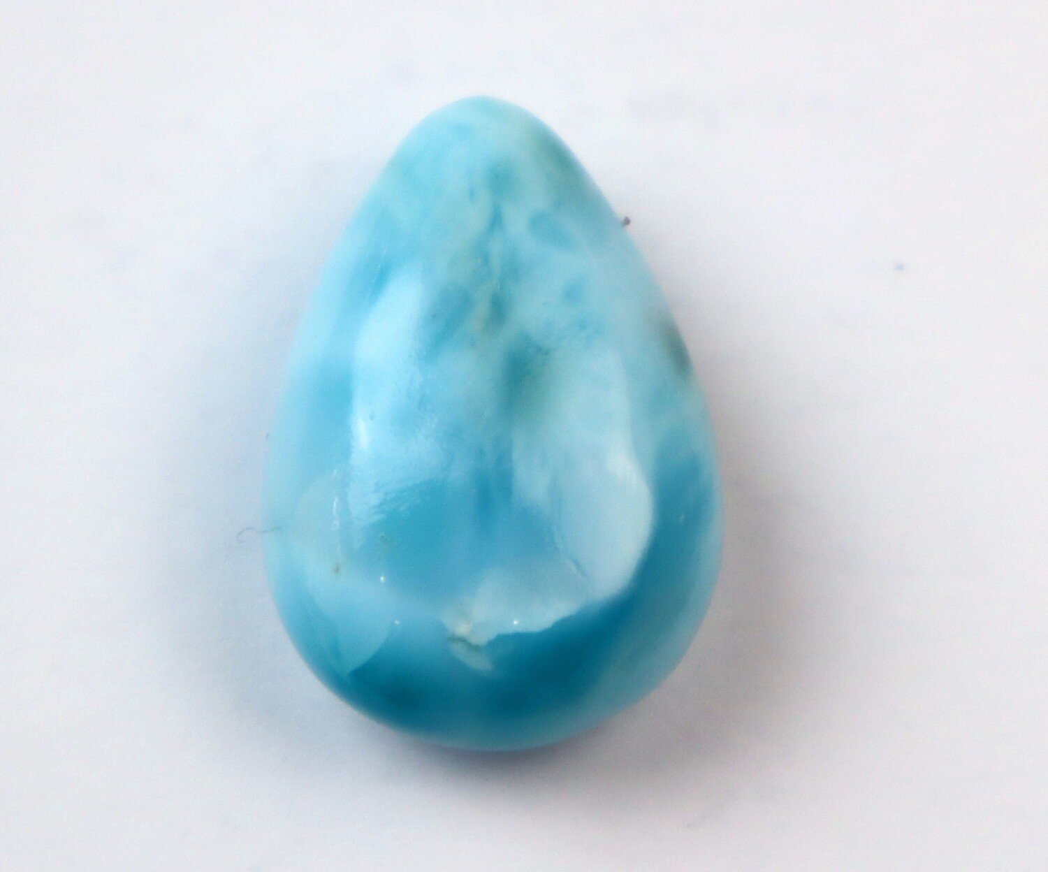 Lovely Natural Dominican Sky Blue Larimar Polished Stone 21mm – photo 6
